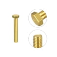 thumbnail image 4 of Unique Bargains Brass Hex Bolts, 3/8-16x2-1/2' 2 Pack Fully Thread Grade 4.8 Machine Screws, 4 of 4