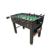 KICK Quad 48″ 4-in-1 Multi Game Table (Brown) - Foosball, Billiards/Pool, Glide Hockey and Table Tennis