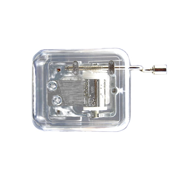 ULTNICE Dancer Music Box Transparent Hand Crank Acrylic Plays Melody present Item for Birthday 1Pcs