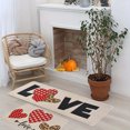 thumbnail image 3 of Dsscvnef Tapis de Porte Décoratif pour la Saint-Valentin, Tapis d'Entrée Intérieur/extérieur avec Motif à Pois Rouges, Ensemble de 2 Pcs, 3 of 4
