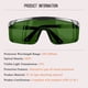 thumbnail image 3 of Gafas de seguridad para láser, IPL 200-2000 nm Gafas láser Protección ocular para tratamiento de depilación láser Diseño ergonómico, 3 of 5