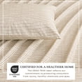 thumbnail image 5 of Great Bay Home Striped Ultra-Soft Microfiber Sheet Set (Queen, Stripe - Chocolate), 5 of 9