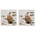 OWNSERIES Rabbit on the Snow Pattern 2PC Canvas Wall Art Paintings for