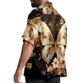 thumbnail image 3 of Butterfly Fission Diagram Men's Short Sleeve Button Down Poplin Hawaiian Shirt for Summer Beach, Casual Printed Unisex Style, 3 of 6