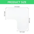 thumbnail image 5 of Tripumer 1 Pcs L-Shaped Bath Mat Bathroom Floor Rugs Corner Shower Mat for Square Shower bathroom White, 5 of 8