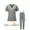 灰色, variant on Professional Quick-dry Hospital Nurse Suit V-neck Separable Beauty Salon Workwear Premium Elastic Surgical Uniform for Medical