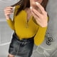 thumbnail image 1 of Pntutb Moda Mujer Otoño e Invierno Casual Cremallera Cuello Redondo Manga Larga Color Sólido Suéter tops Blusa Pntutb Pntutb-3426, 1 of 9