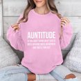 thumbnail image 2 of Cmfcve Women's Fashion Hoodies & Sweatshirts Letter Print Long Sleeve Versatile Tops Crew Neck Loose Gym Pullover Tops, 2 of 6