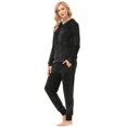 thumbnail image 3 of ANOTHER CHOICE Women Velour Tracksuit,Soft Velour Sweatsuit Sets for Women 2 Piece Velvet Jogging Outfit with Pockets (Black, Large), 3 of 5