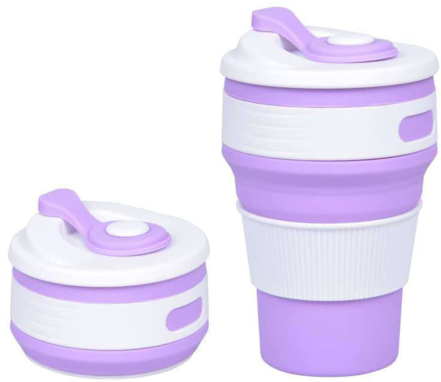 200 ML Collapsible Cup 4 Pcs Portable Folding Travel Cup Silicone Drinking Mug with Lid Coffee Cup for Outdoor 