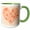 Green/White, variant on 3drose, a Heart Full of Peach Colored Hearts on Peach Background, 11oz Two-tone Black Mug