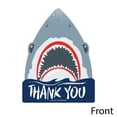 thumbnail image 3 of Big Dot of Happiness Shark Zone - Shaped Thank You Cards - Jawsome Birthday Party Thank You Cards with Envelopes - Set of 12, 3 of 7