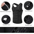 thumbnail image 5 of Men's Zipper Waist Trainer Trimmer Vest, Men Sauna Vest Sweat Waist Trainer, Men Compression Shirt for Body Slimming, 5 of 7