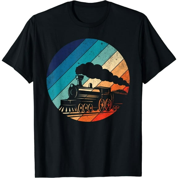 Train Railroad Vintage Retro Locomotive Old Model T-Shirt