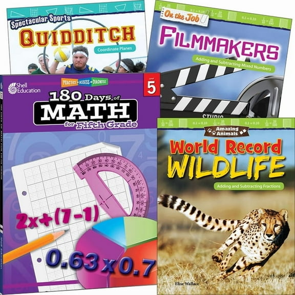 Learn-At-Home: Learn-At-Home: Explore Math Bundle Grade 5: 4-Book Set (Other)