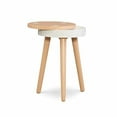 thumbnail image 2 of Powell Sherbert Kids Indoor Modern Wood Round End Table, White/Orange, 2 of 7