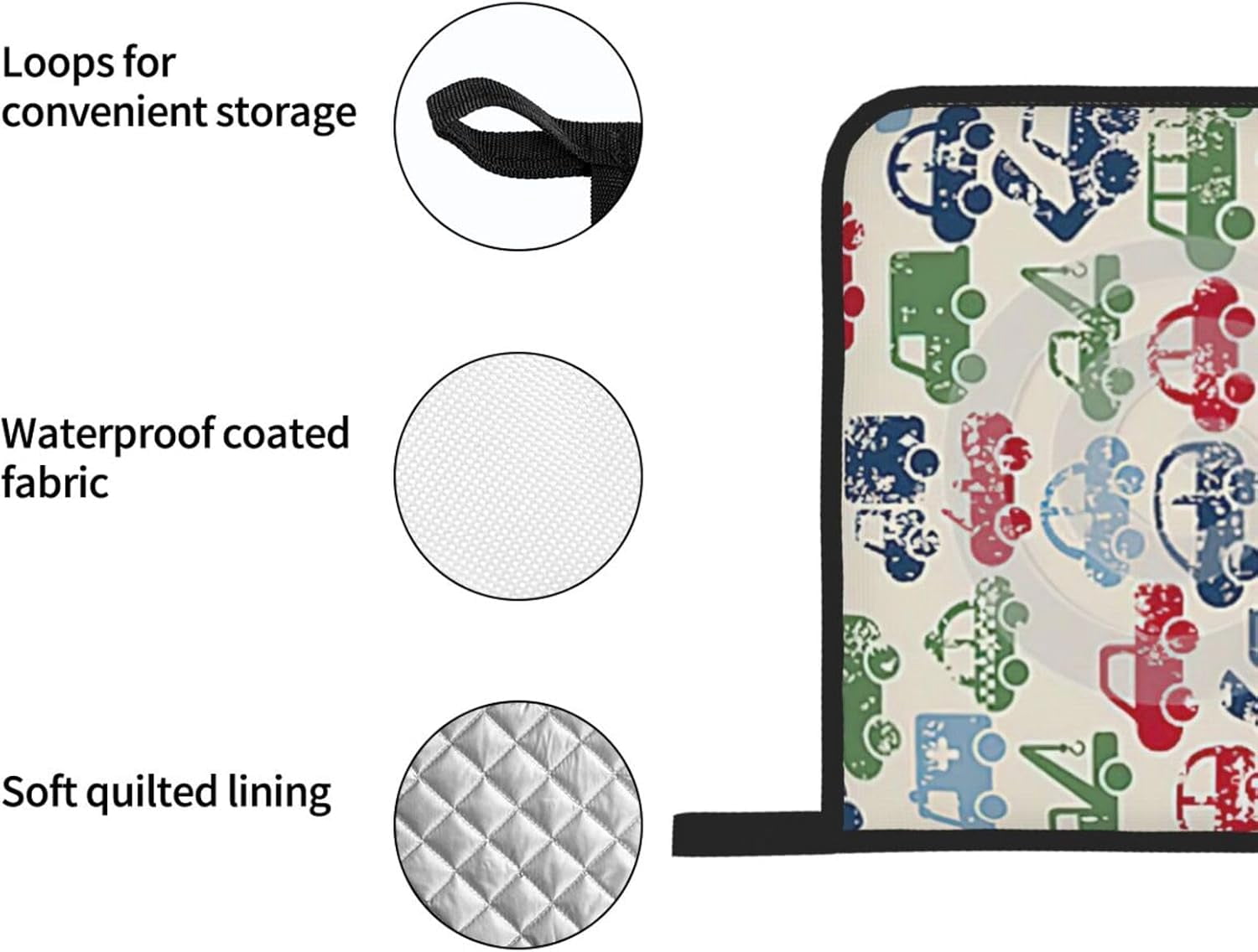 car. Oven Mitts and Pot Holders Sets for Kitchen 4 Pcs 7"X11" Heat Resistant Baking Cooking