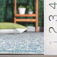 thumbnail image 4 of Safavieh Courtyard Aristotle Medallion Indoor/Outdoor Area Rug, Aqua/Gray, 5'3" x 7'7", 4 of 11
