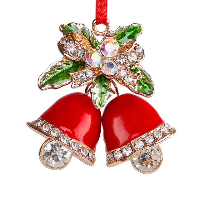 WaaHome Metal Christmas Bell Ornament for Christmas Tree Decoration