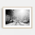 thumbnail image 2 of Snowy Astoria 03 - Queens New York Photography Snow Black and White Winter Street Photography Cityscape Architecture Moody Unframed Wall Art Print 5 x 7 inches, 2 of 7