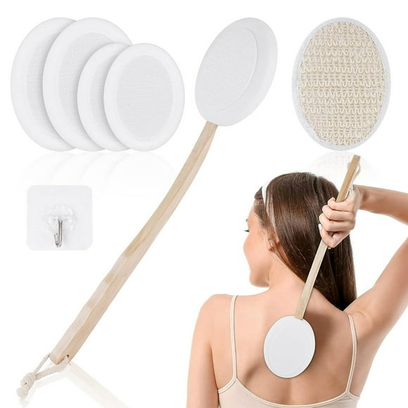 Lotion Applicator for Back, 7 Piece Set Back Cream Applicator, 2 in 1 Body Brush Back Scrubber for Self Application
