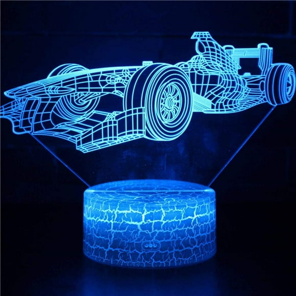 WJ Police car Shape Night Light for Kid 16 Color Change Remote Control USB Charge Boy Kids Toy Children's Day Gift Illusion Decor