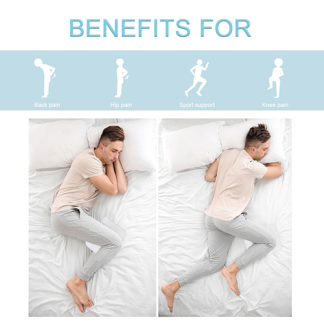 Knee and Leg Posture Pillow - White