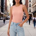 thumbnail image 4 of WHEANG 2026 New Ribbed Sleeveless Tank Top for Women High Neck Slim Fit Basic Blouse Daily Outfits Casual Vest Shirts Keeps Cool All-Day Comfort Summer Tops for Women(Color Gold Size XL), 4 of 4