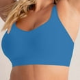 thumbnail image 2 of ATENAR Womens Bras,Wireless Bras for Women,Bras for Women,Soft,Stretch Fabric,Solid,Polyester,Blue,XL, 2 of 5