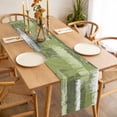 thumbnail image 3 of Sage Green Abstract Table Runner - 60 Inch Long, Kitchen Dining Table Runner Dresser Scarves, Modern Mottled Art Oil Painting Farmhouse Decor for Coffee Tables Wedding Party Banquet, 3 of 8