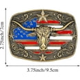 thumbnail image 2 of Cowboy Belt Buckle for Men Western Cowgirl Rodeo Longhorn Bull Belt Buckles, 2 of 7