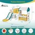 thumbnail image 2 of JOYLDIAS 9 IN 1 Toddler Slide Kid Climber Slide Playset Playhouse with Basketball Hoop Indoor Outdoor Backyard Playground Toy (Green, Yellow), 2 of 8