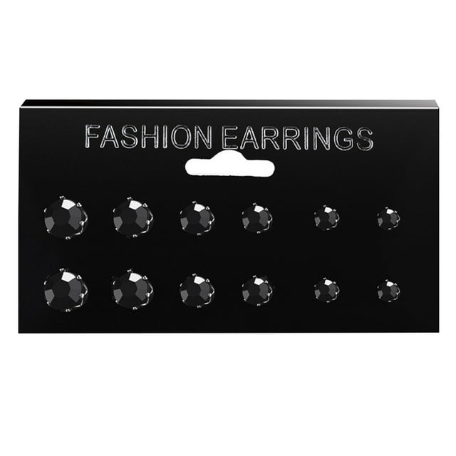 Fiudx Conjunto de Pendientes, Elegante Colección de 6 Pares de Joyas, Elegantes Accesorios de Moda, Diseños Llamativos, Ideal para Ocasiones Especiales, Ideal Como Regalo para Mujeres y Niñas, Impres