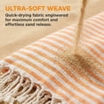 thumbnail image 3 of Unique Bargains Lightweight Sand Free Quick Dry Turkish Beach Towel Orange 71" x 40", 3 of 8