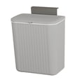 thumbnail image 1 of pitrice Kitchen Waste Compost Bin Multifunction Holder for Cabinet Door Countertop Grey 9L, 1 of 9