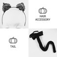thumbnail image 3 of 4pcs gato gato diadema de la cabeza de felpa cola de animales de halloween cosplay accesorio de traje de apoyo, 3 of 7