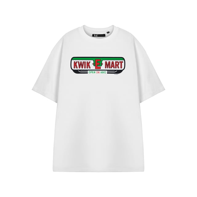 The Simpsons T-Shirt à Manches Courtes Blanc Kwik-E-Mart pour Hommes (Petit)