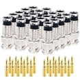 thumbnail image 1 of 20 Pcs BNC Compression Connector 75 Ohm Coupler with Copper Pin for RG58-59 Crimper Video Plug Extension Coaxial Cable, 1 of 8