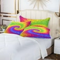 thumbnail image 7 of Tie Dye Colorfull Plush Pillow Case, Zippered Bed Pillow Pillowcases, Super Soft and Cozy Pillowcase Covers for Sleep Decor Giftsation - King Size 20x40in, 7 of 7