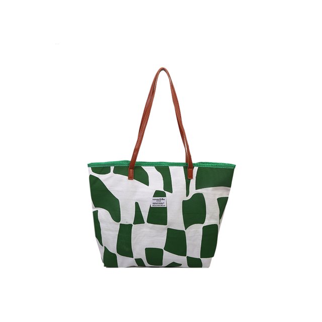 SAYOO Bolso de hombro con patrón geométrico para mujer, bolsos con botones magnéticos de alta capacidad, bolso de lona de viaje SAYOO casual