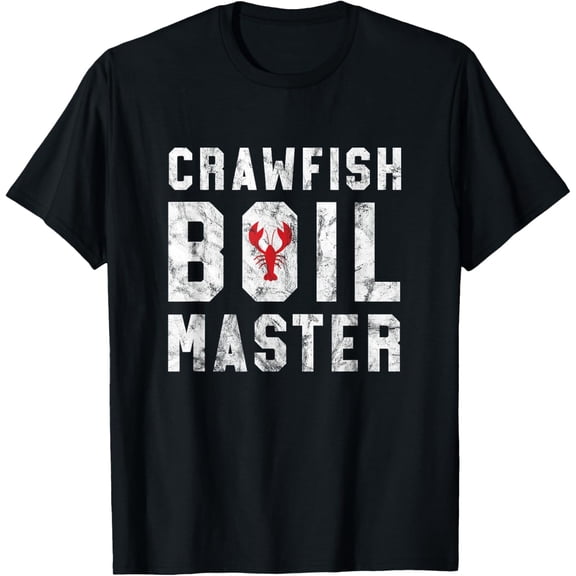 Funny Crawfish Boil Master T-Shirt Retro Cajun Seafood Party Graphic Tee Vintage Louisiana Style Men Women Short Sleeve Top