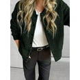 thumbnail image 6 of Womens Short Faux Fur Shearling Jacket Fall Winter Full Zip with Pockets Coats with Pocket Black XL, 6 of 8