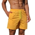 thumbnail image 3 of Aayomet Mens Swim Shorts Male Casual Pants Print Trend Youth Summer Mens Sweatpants Fitness Running Shorts Beach Shorts,Yellow XXL, 3 of 5