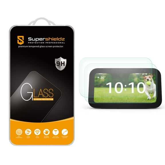 (2 Pack) Supershieldz Designed for Echo Show 5 (3rd Generation, 2023 release) Tempered Glass Screen Protector, Anti Scratch, Bubble Free