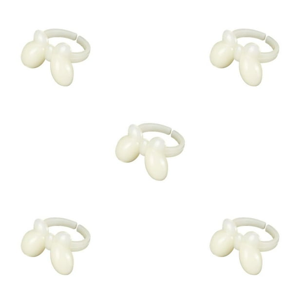 Seitruly 50 piezas de punta de exhibición de esmalte de uñas conveniente manicura que muestra el accesorio que muestra los anillos para la Blanco 5piezas