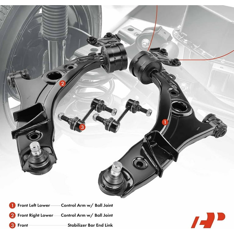A-Premium 4Pcs Front Suspension Kit Lower Control Arm and
