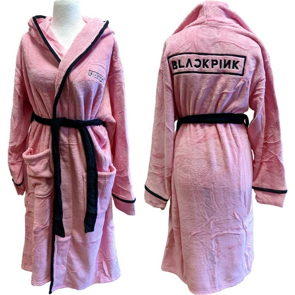 Men's BlackPink Logo Bath Robe Small/Medium Pink