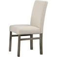 thumbnail image 4 of Xukmct 2 Pack Side Chair with Wood Frame, Linen Upholstered Dining Chair for Home, Kitchen, Dining Room, Beige(Only 2 Pack Chairs), 4 of 5