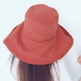 thumbnail image 3 of Vinsonshop Sun Hats for Women Wide Brim UV Protection Floppy Summer Beach Hat Foldable Bucket Hat with String Packable Outdoor Travel Cap Red, 3 of 5