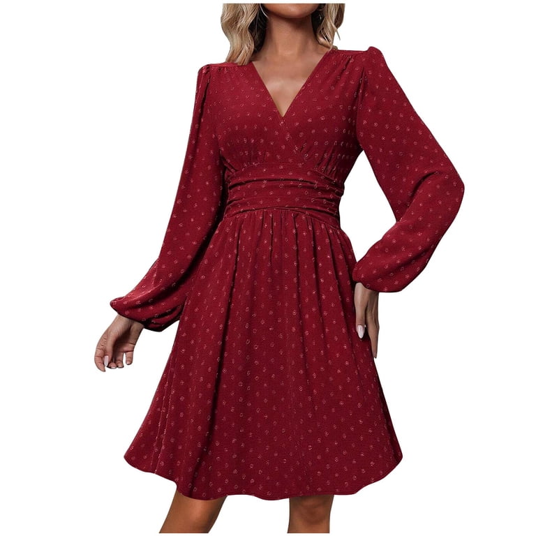 casual work dresses cheap PRETTYGARDEN for Women Elegant Classy Summer Business Short Sleeve Sweater Sheath Short Dress a tailored classic colors Casual Simple Burgundy Dress Size:3X
